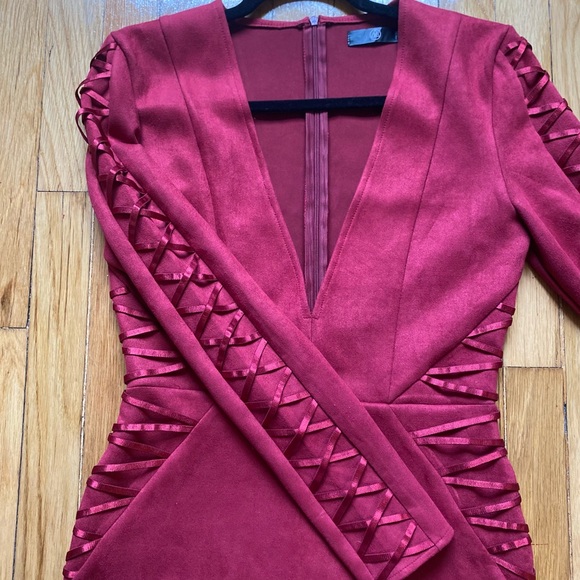 Brand new burgundy colored dress! Never been worn ! - Picture 2 of 5